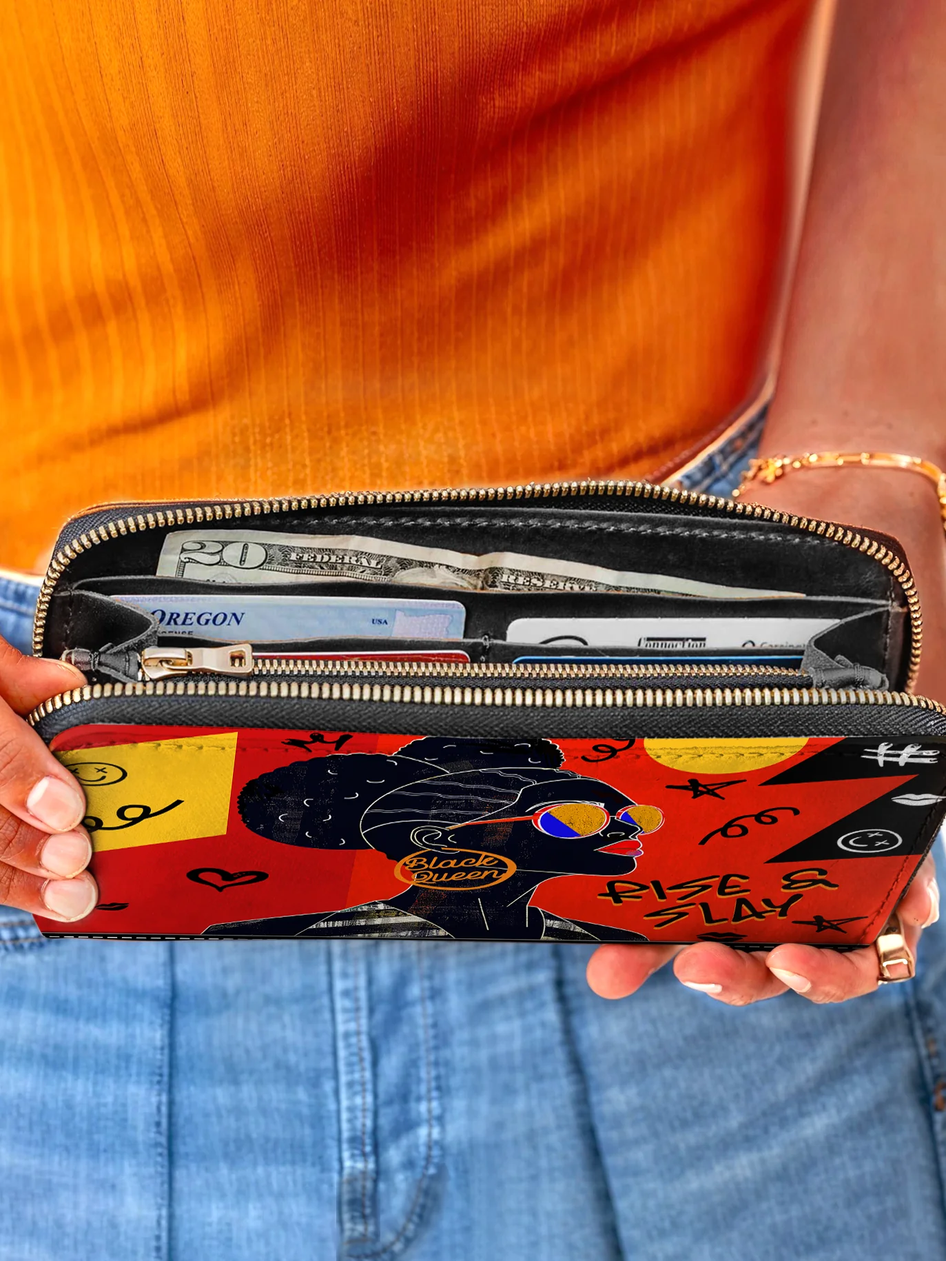 Afroyla "Sanaa" Paprika Wallet