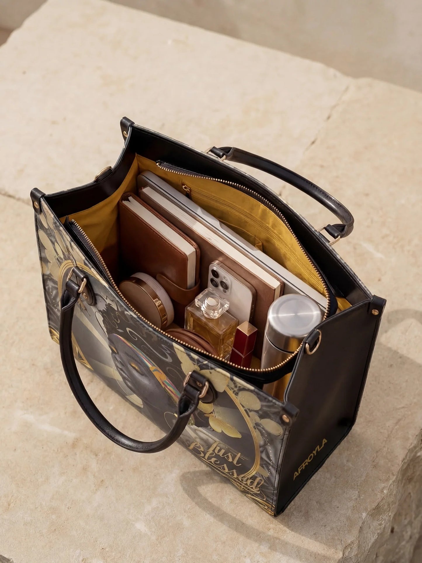 Afroyla "Barakaya" Leather Handbag