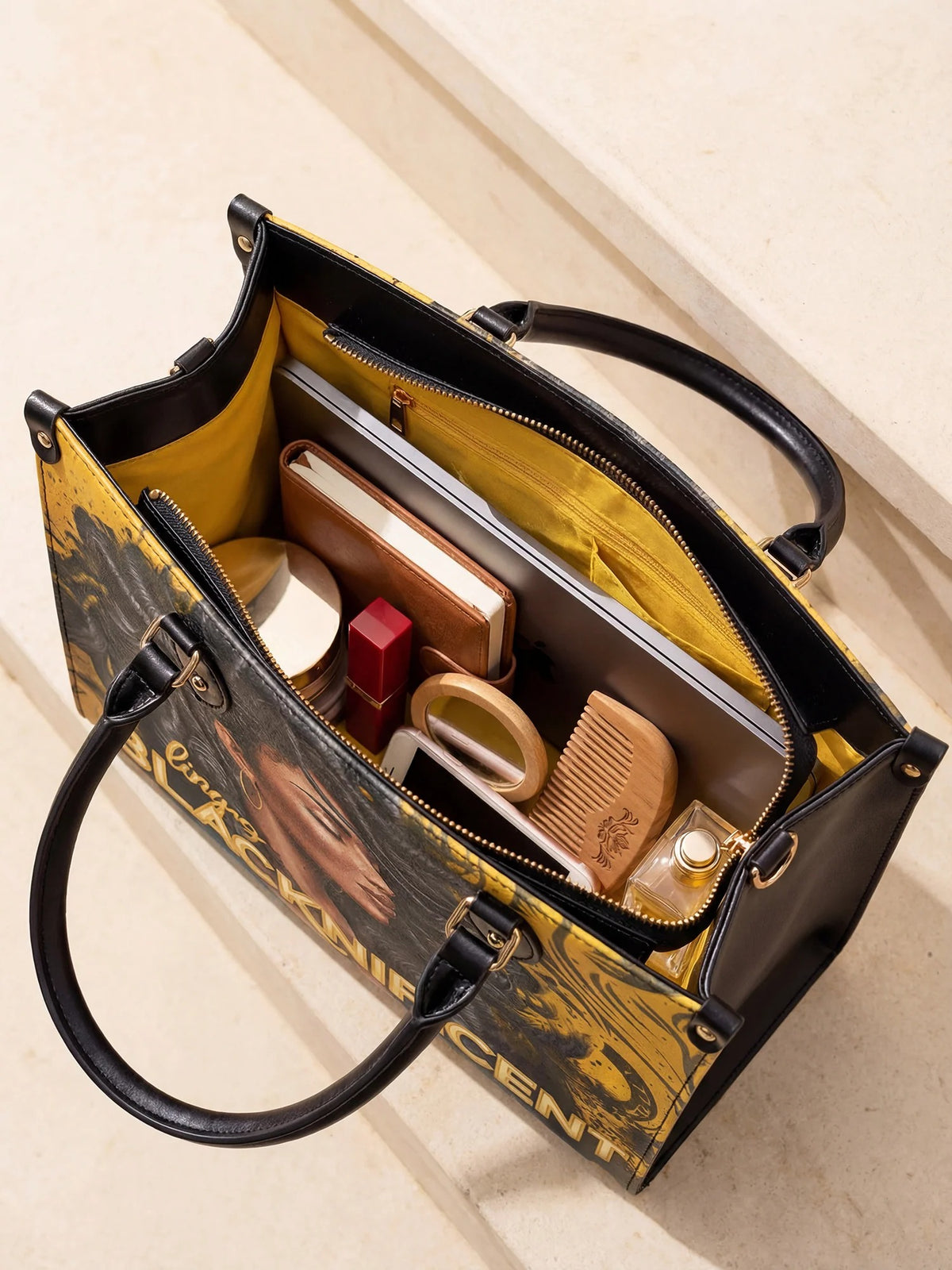 Afroyla "Blacknificent" Leather Handbag