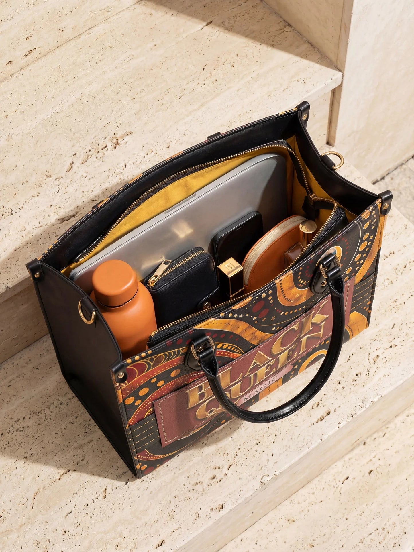 Afroyla "Makeda" Leather Handbag