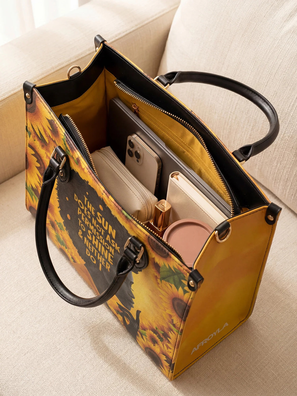 Afroyla "Sunaya" Leather Handbag