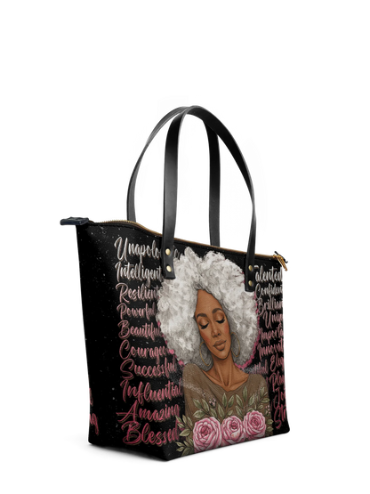 Afroyla "Zalina" Leather Tote Bag