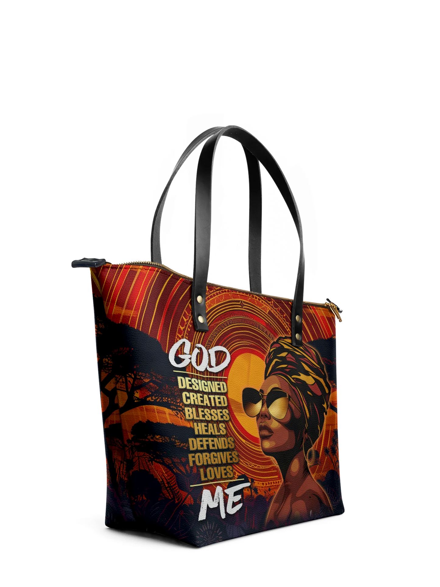 Afroyla "Aseda" Leather Tote Bag
