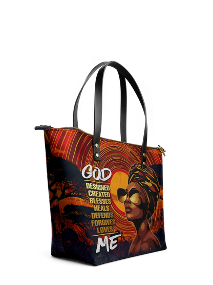 Afroyla "Aseda" Leather Tote Bag