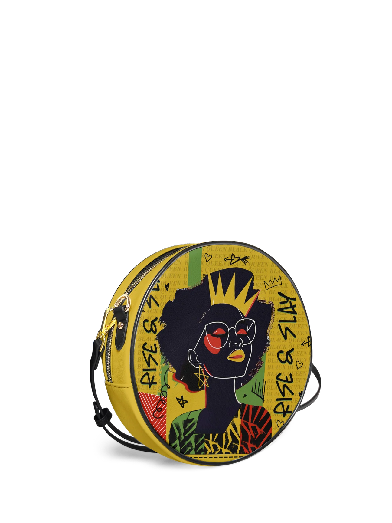 Afroyla "Aina" Lemon Zest Circle Crossbody Bag