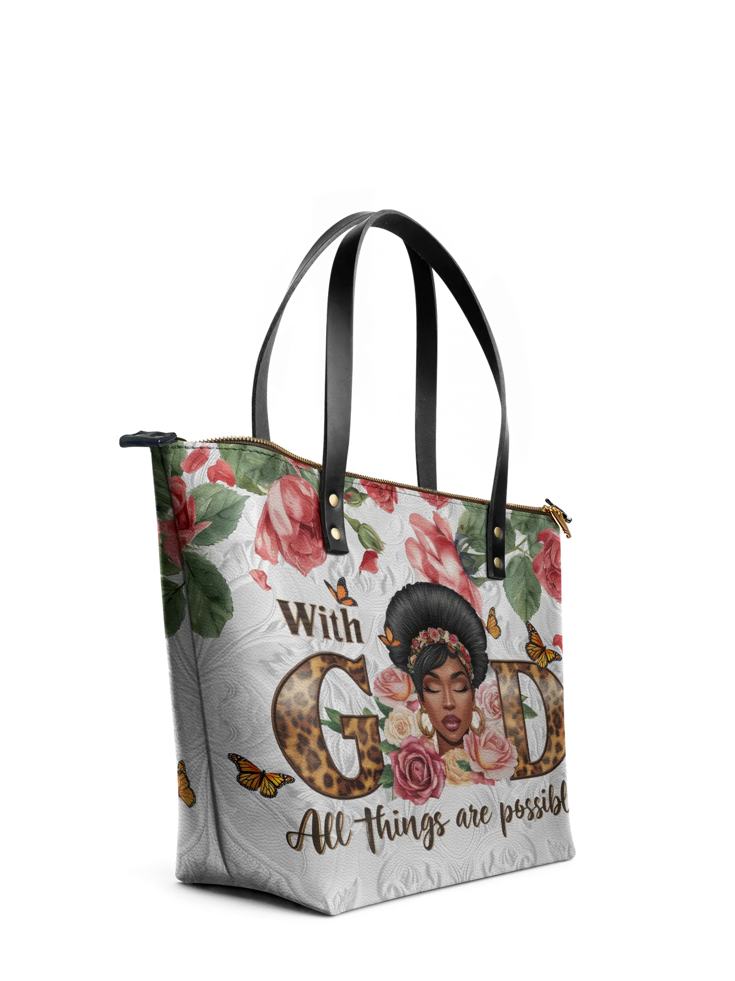 Afroyla "Zanira" Leather Tote Bag