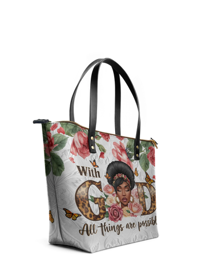 Afroyla "Zanira" Leather Tote Bag
