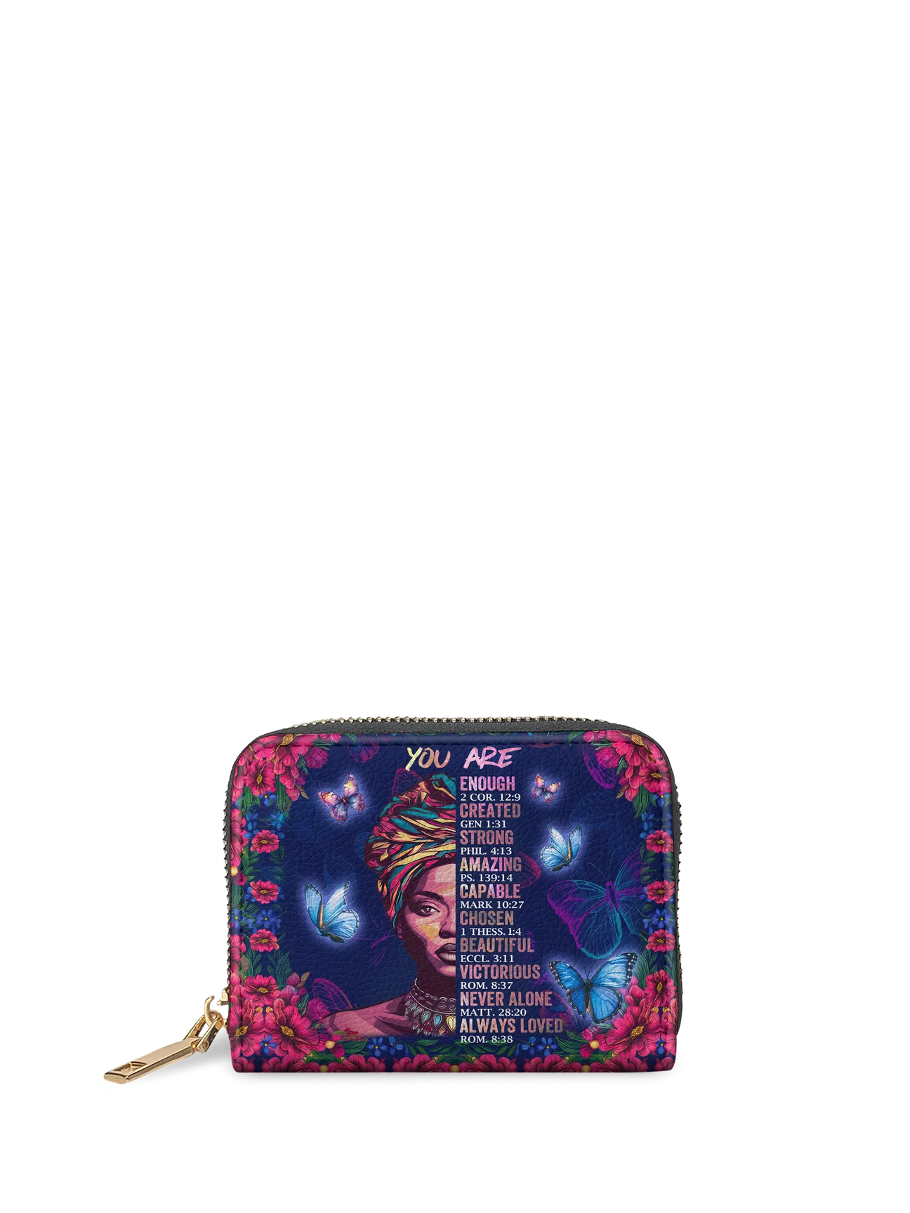 Afroyla "Imani" Blue Orchid Mini Wallet