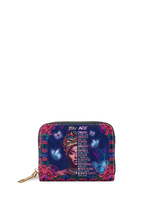 Afroyla "Imani" Blue Orchid Mini Wallet