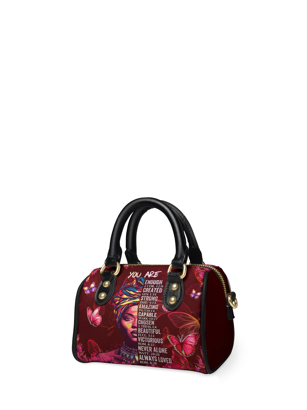 Afroyla "Imani" Pomegranate Red Mini Satchel