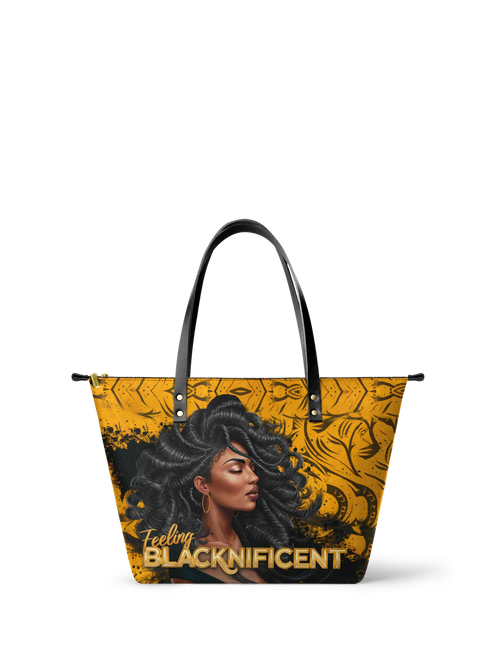 Afroyla "Blacknificent" Leather Tote Bag