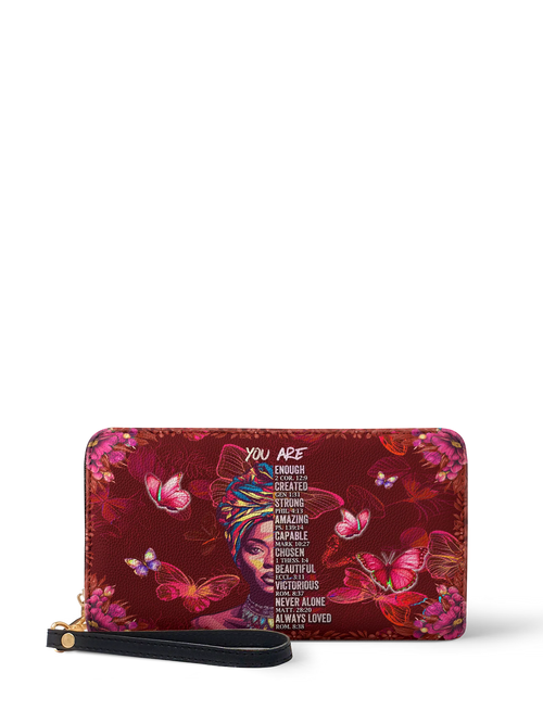 Afroyla "Imani" Pomegranate Red Wallet