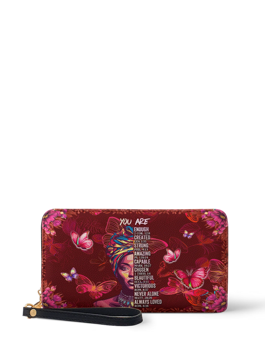 Afroyla "Imani" Pomegranate Red Wallet