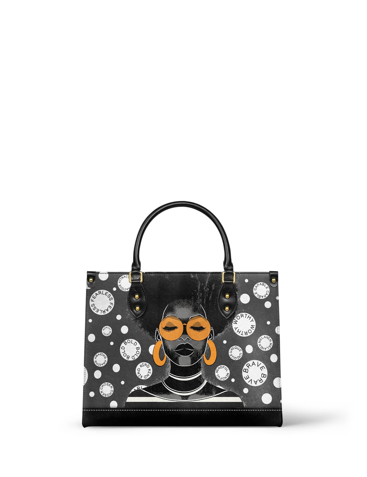Afroyla "Fahari" Monochrome Leather Handbag