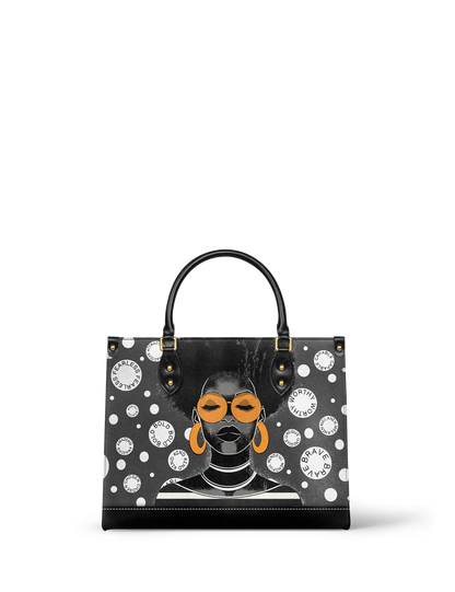 Afroyla "Fahari" Monochrome Leather Handbag
