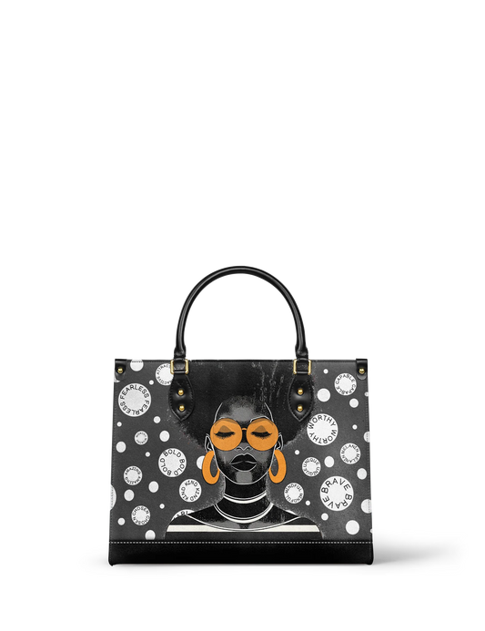 Afroyla "Fahari" Monochrome Leather Handbag