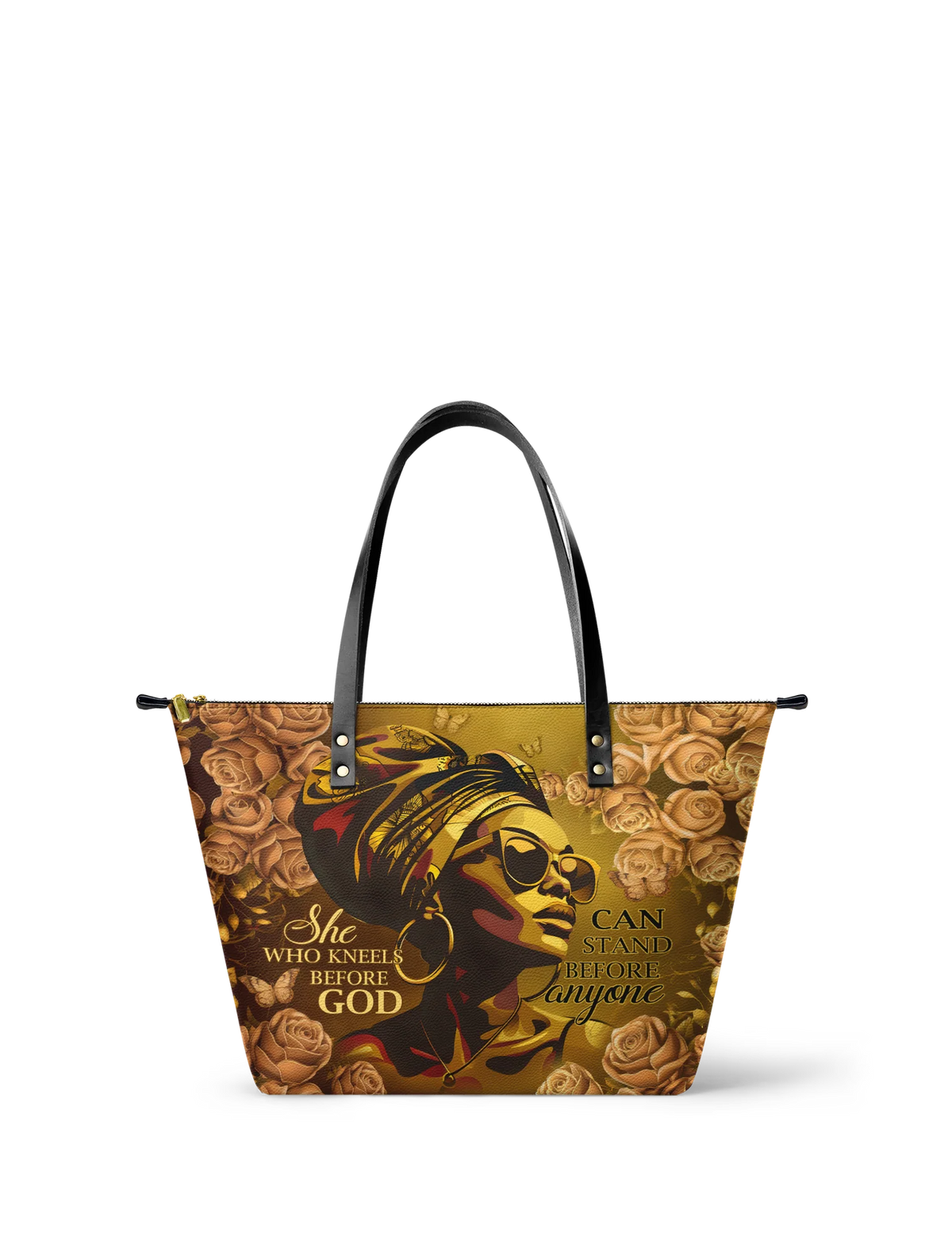 Afroyla "Godfidence" Leather Tote Bag