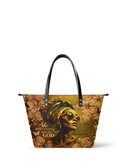 Afroyla "Godfidence" Leather Tote Bag