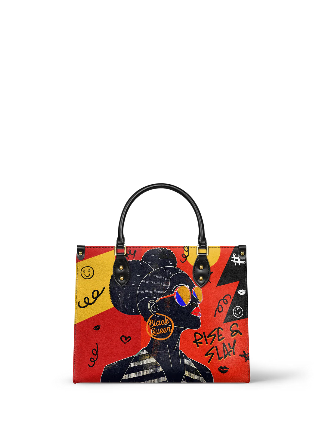 Afroyla "Sanaa" Paprika Leather Handbag