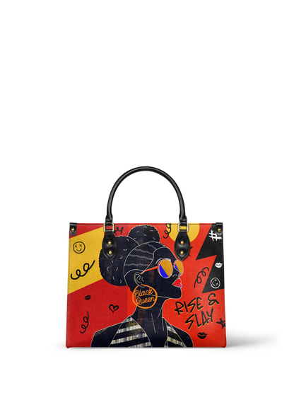 Afroyla "Sanaa" Paprika Leather Handbag