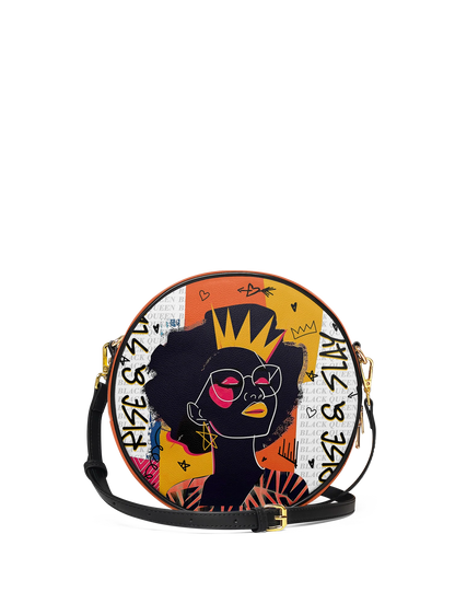 Afroyla "Aina" Coconut White Circle Crossbody Bag
