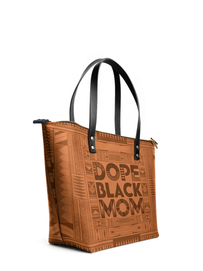 Afroyla "Dope Black Mom" Leather Tote Bag