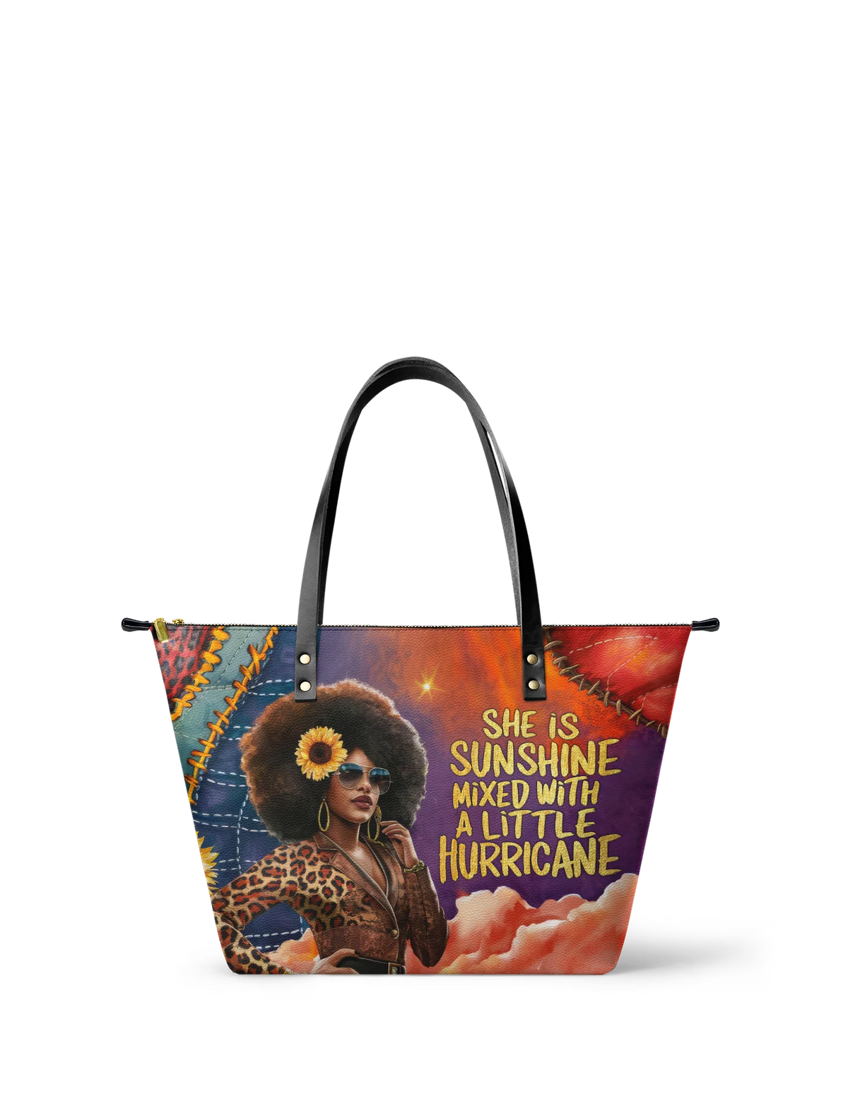 Afroyla "Huriya" Leather Tote Bag
