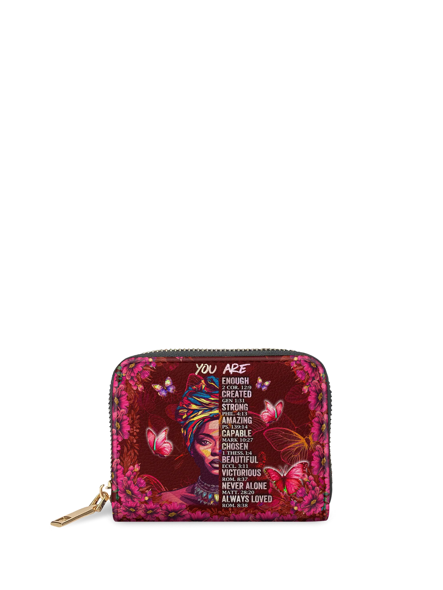 Afroyla "Imani" Pomegranate Red Mini Wallet