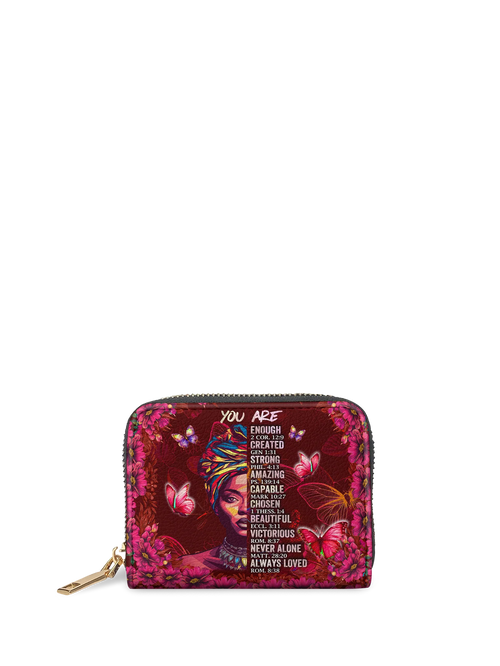 Afroyla "Imani" Pomegranate Red Mini Wallet