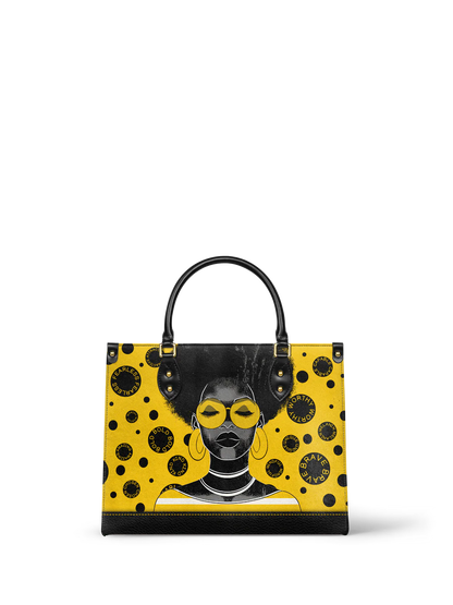 Afroyla "Fahari" Marigold Pop Leather Handbag