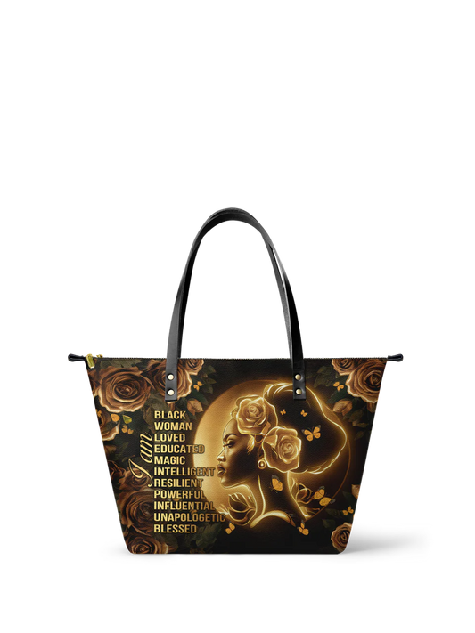 Afroyla "Lumina" Leather Tote Bag