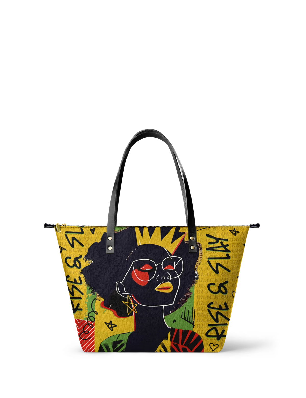 Afroyla "Aina" Lemon Zest Leather Tote Bag