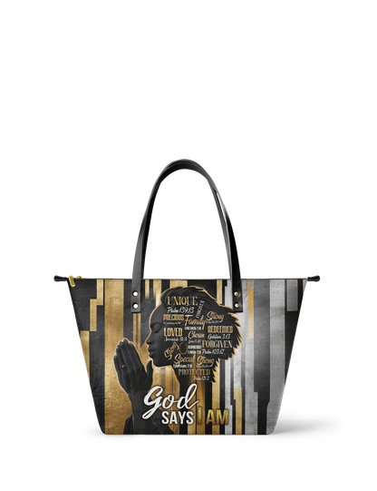 Afroyla "Amara" Leather Tote Bag