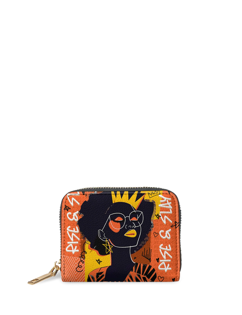 Afroyla "Aina" Orange Sorbet Mini Wallet