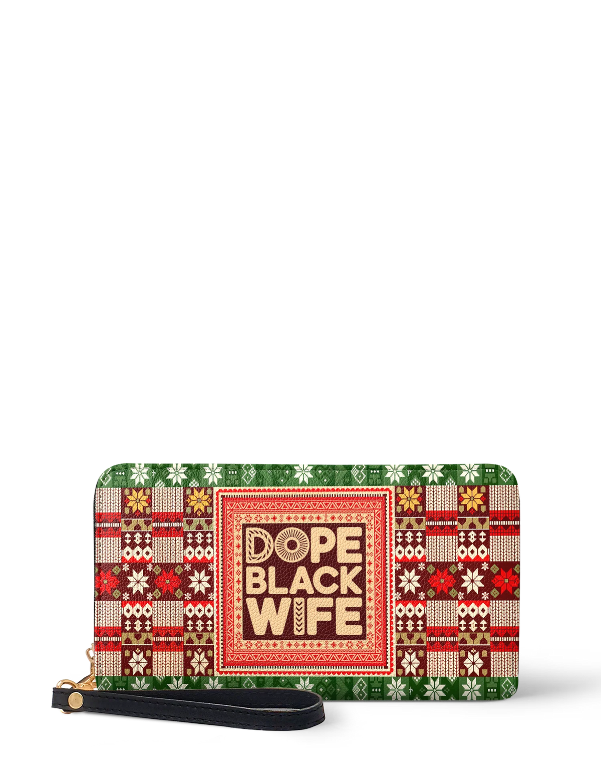Afroyla "Dope Black Wife" Frosted Pine Wallet