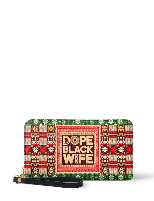 Afroyla "Dope Black Wife" Frosted Pine Wallet