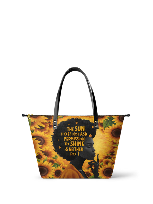 Afroyla "Sunaya" Leather Tote Bag