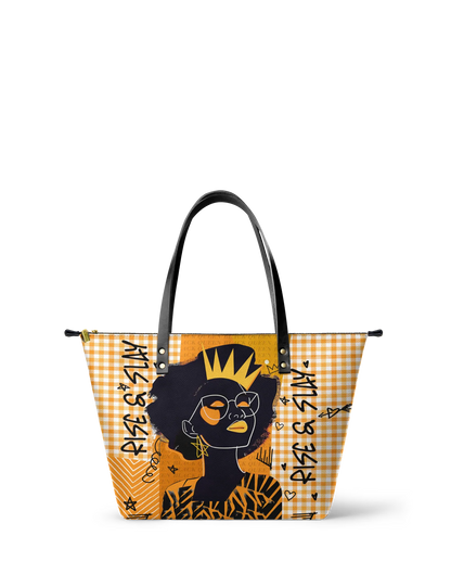Afroyla "Aina" Honeycomb Leather Tote Bag