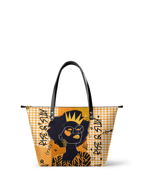 Afroyla "Aina" Honeycomb Leather Tote Bag