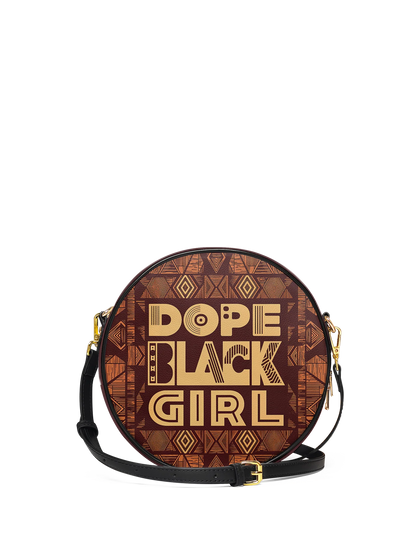 Afroyla "Dope Black Girl" Circle Crossbody Bag