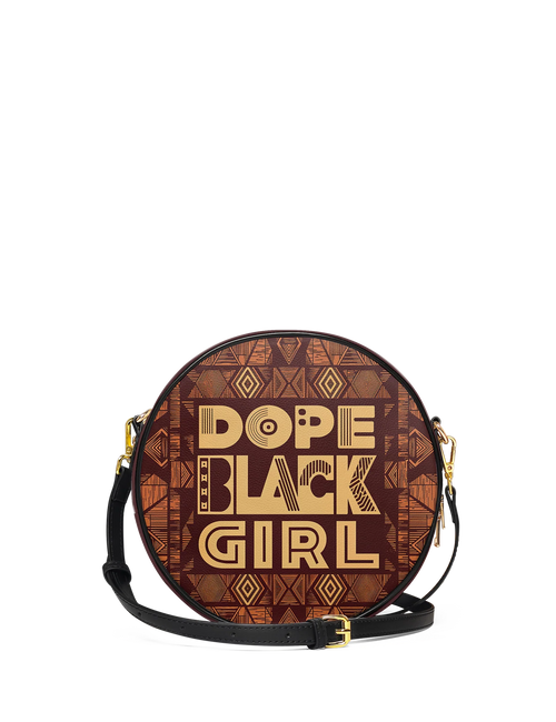 Afroyla "Dope Black Girl" Circle Crossbody Bag