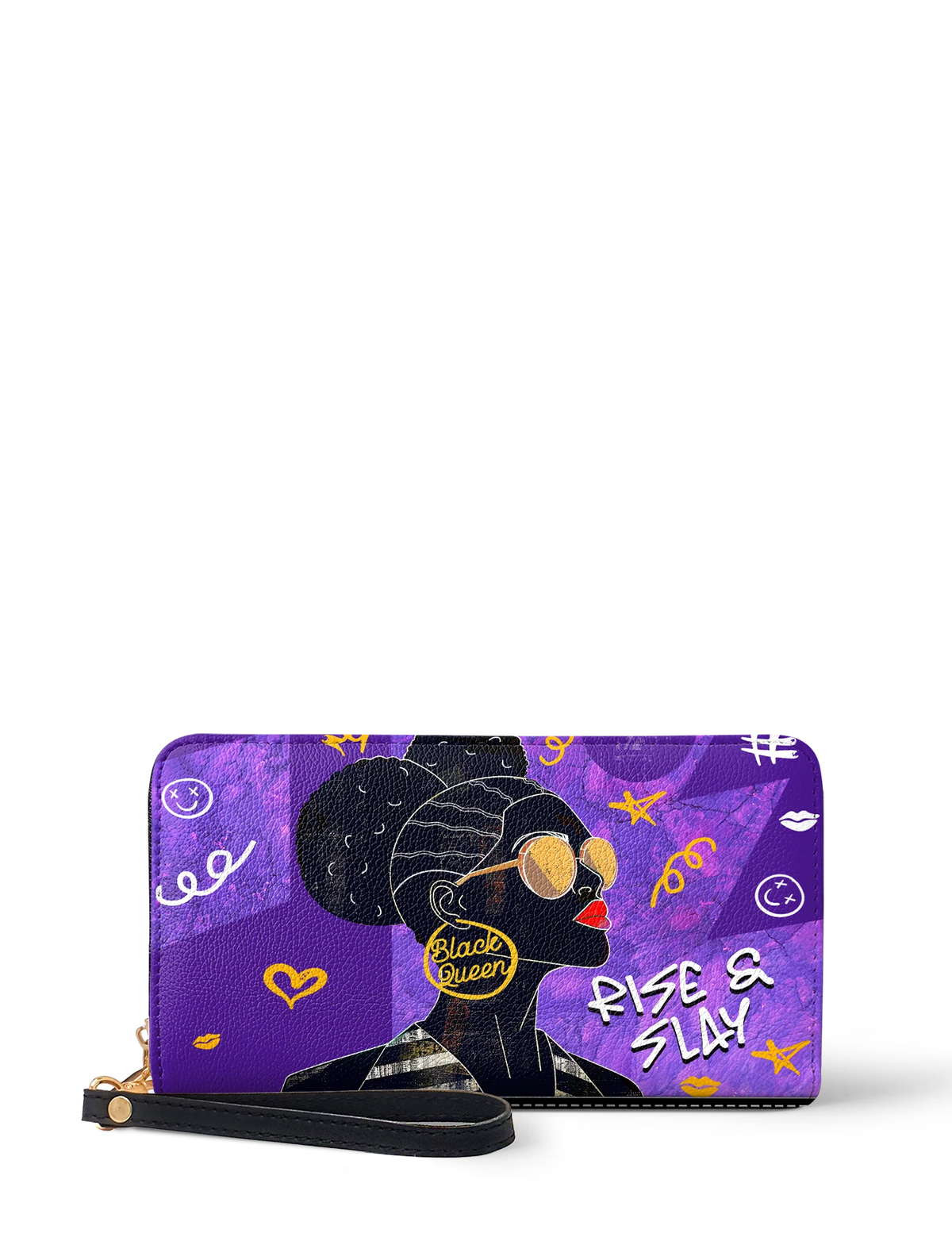Afroyla "Sanaa" Purple Crayon Wallet