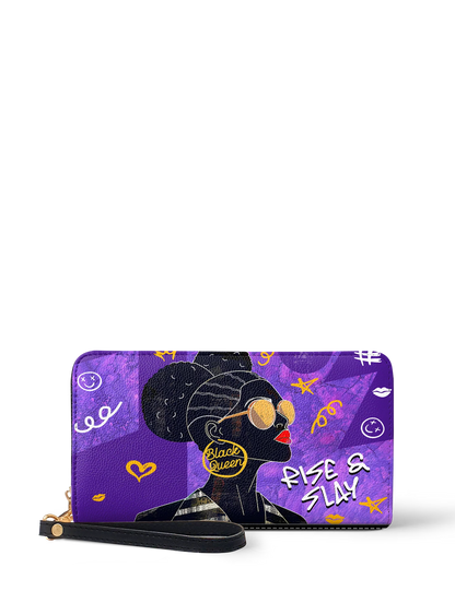 Afroyla "Sanaa" Purple Crayon Wallet