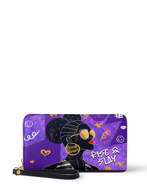 Afroyla "Sanaa" Purple Crayon Wallet