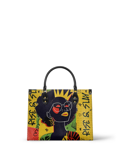 Afroyla "Aina" Lemon Zest Leather Handbag