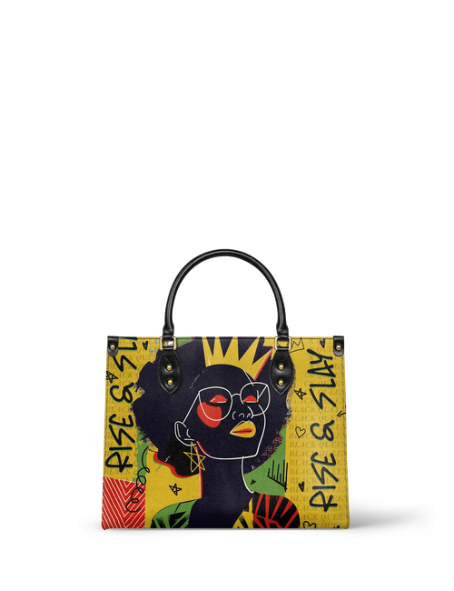Afroyla "Aina" Lemon Zest Leather Handbag