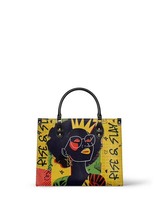Afroyla "Aina" Lemon Zest Leather Handbag