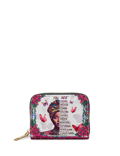 Afroyla "Imani" Dove White Mini Wallet