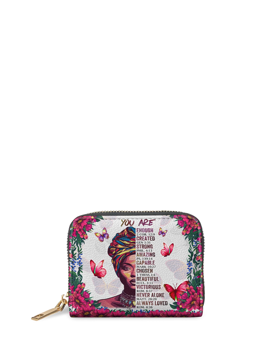 Afroyla "Imani" Dove White Mini Wallet