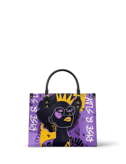 Afroyla "Aina" Grape Soda Leather Handbag